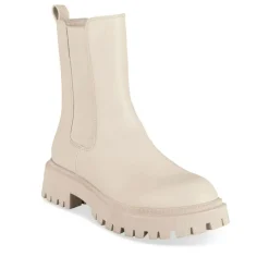 Bottines Chelsea BEIGE Femme Motif Uni Elastique