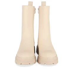 Bottines Chelsea BEIGE Femme Motif Uni Fermeture éclair