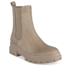 Bottines Chelsea BEIGE Femme Motif Uni A Enfiler
