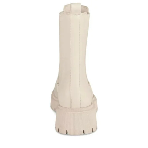 Bottines Chelsea BEIGE Femme Motif Uni Elastique