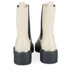 Bottines Chelsea BEIGE Femme Motif Uni A Enfiler