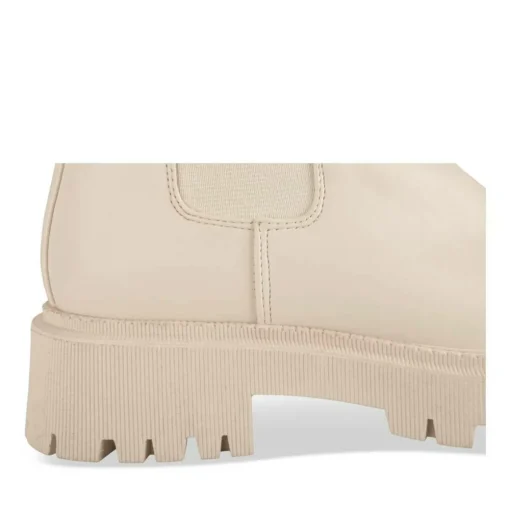 Bottines Chelsea BEIGE Femme Motif Uni Elastique
