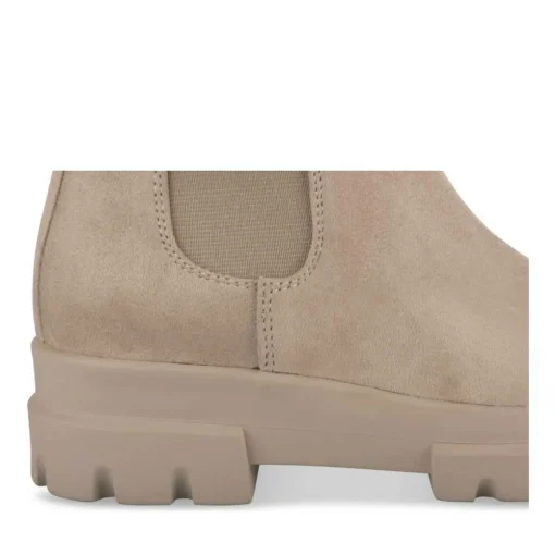 Bottines Chelsea BEIGE Femme Motif Uni A Enfiler