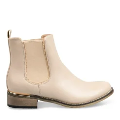 Bottines Chelsea BEIGE Fille Motif Uni Fermeture éclair