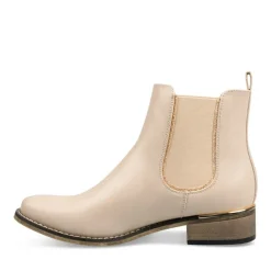 Bottines Chelsea BEIGE Fille Motif Uni Fermeture éclair