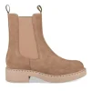 Bottines Chelsea COGNAC Femme CUIR Motif Uni Elastique