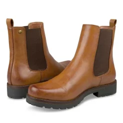 Bottines Chelsea COGNAC Femme Motif Uni A Enfiler