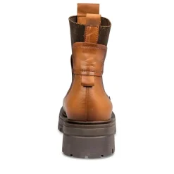 Bottines Chelsea COGNAC Femme CUIR Motif Uni A Enfiler