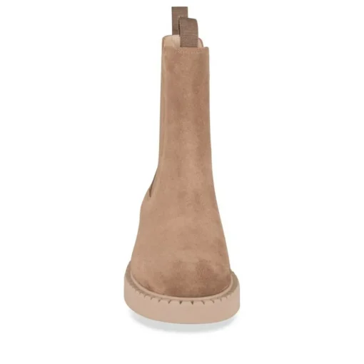Bottines Chelsea COGNAC Femme CUIR Motif Uni Elastique