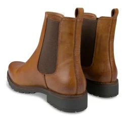 Bottines Chelsea COGNAC Femme Motif Uni A Enfiler