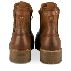 Bottines Chelsea COGNAC Femme Motif Uni Fermeture éclair