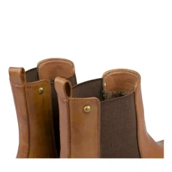 Bottines Chelsea COGNAC Femme Motif Uni A Enfiler