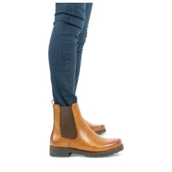 Bottines Chelsea COGNAC Femme Motif Uni A Enfiler