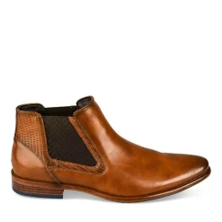 Bottines Chelsea COGNAC Homme Motif Uni Elastique