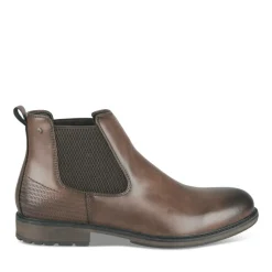 Bottines Chelsea COGNAC Homme Motif Uni A Enfiler