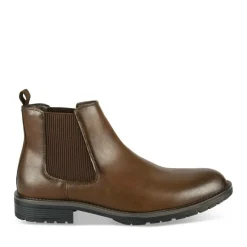 Bottines Chelsea COGNAC Homme Motif Uni Elastique