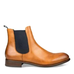 Bottines Chelsea COGNAC Homme Motif Uni A Enfiler
