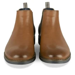 Bottines Chelsea COGNAC Homme Motif Uni A Enfiler
