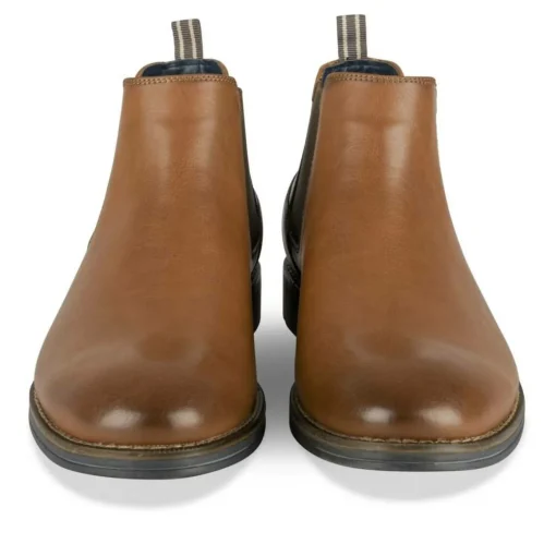 Bottines Chelsea COGNAC Homme Motif Uni A Enfiler