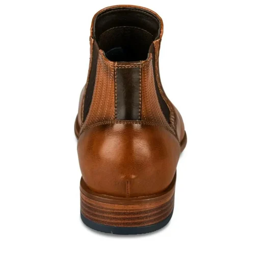 Bottines Chelsea COGNAC Homme Motif Uni Elastique