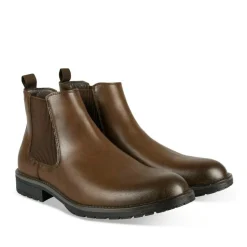 Bottines Chelsea COGNAC Homme Motif Uni Elastique