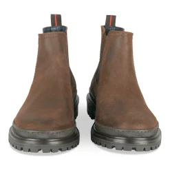 Bottines Chelsea COGNAC Homme CUIR Motif Uni A Enfiler