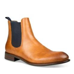 Bottines Chelsea COGNAC Homme Motif Uni A Enfiler