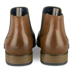 Bottines Chelsea COGNAC Homme Motif Uni A Enfiler