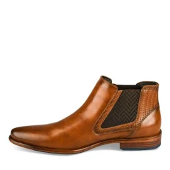 Bottines Chelsea COGNAC Homme Motif Uni Elastique
