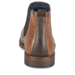 Bottines Chelsea COGNAC Homme Motif Uni A Enfiler
