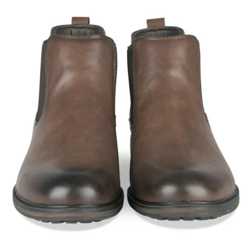 Bottines Chelsea COGNAC Homme Motif Uni A Enfiler