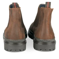 Bottines Chelsea COGNAC Homme CUIR Motif Uni A Enfiler