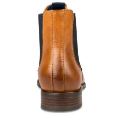 Bottines Chelsea COGNAC Homme Motif Uni A Enfiler