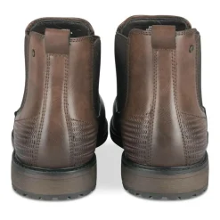 Bottines Chelsea COGNAC Homme Motif Uni A Enfiler