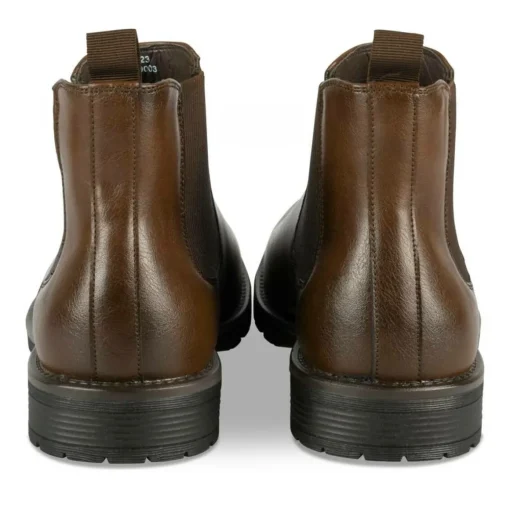 Bottines Chelsea COGNAC Homme Motif Uni Elastique