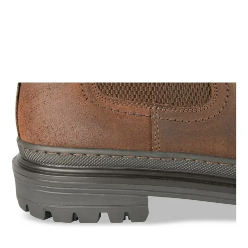 Bottines Chelsea COGNAC Homme CUIR Motif Uni A Enfiler
