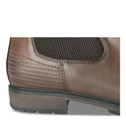 Bottines Chelsea COGNAC Homme Motif Uni A Enfiler
