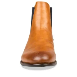Bottines Chelsea COGNAC Homme Motif Uni A Enfiler