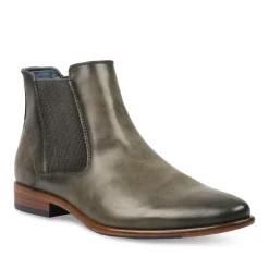 Bottines Chelsea GRIS Homme Motif Uni Elastique