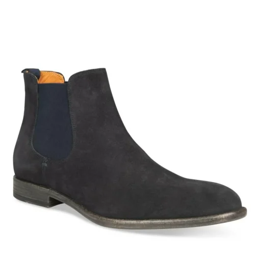 Bottines Chelsea MARINE Homme CUIR Elastique