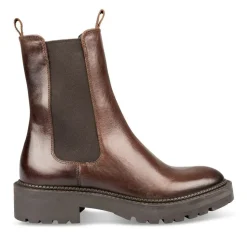 Bottines Chelsea MARRON Femme CUIR Motif Uni A Enfiler