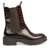 Bottines Chelsea MARRON Femme CUIR Motif Uni A Enfiler
