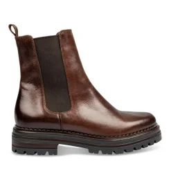 Bottines Chelsea MARRON Femme CUIR Motif Uni A Enfiler