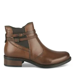 Bottines Chelsea MARRON Femme CUIR Motif Uni Fermeture éclair
