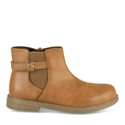 Bottines Chelsea MARRON Fille Motif Uni Fermeture éclair