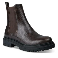 Bottines Chelsea MARRON Femme Motif Animal A Enfiler