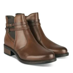 Bottines Chelsea MARRON Femme CUIR Motif Uni Fermeture éclair
