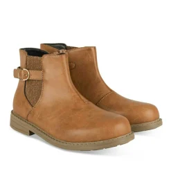 Bottines Chelsea MARRON Fille Motif Uni Fermeture éclair