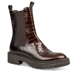 Bottines Chelsea MARRON Femme CUIR Motif Uni A Enfiler
