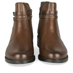 Bottines Chelsea MARRON Femme CUIR Motif Uni Fermeture éclair